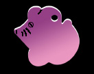 Mouse, Pet Tag Aluminum, blue, green, purple, or red