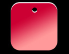 Square, Pet Tag Aluminum, blue, green, purple, or red.