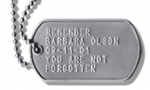 Custom Embossed Dog Tag with Chain