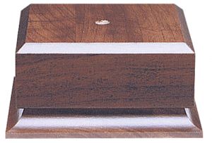 3 1/2" x 2 1/8" Cherry Finish Cup Base