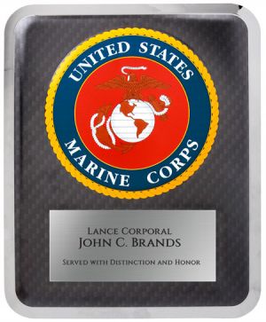 10 1/2" x 13" Marine Hero Plaque