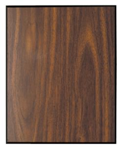 8" X 10" Walnut Finish Plaque with 45 Degree Bevel Black Edge